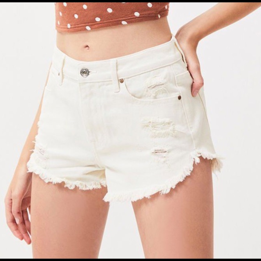 Pacsun White High Rise Festival Shorts